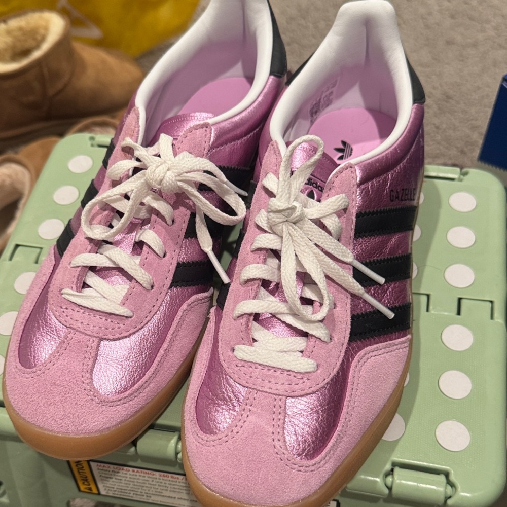 Adidas Women's Metallic Pink Gazelle Sneakers